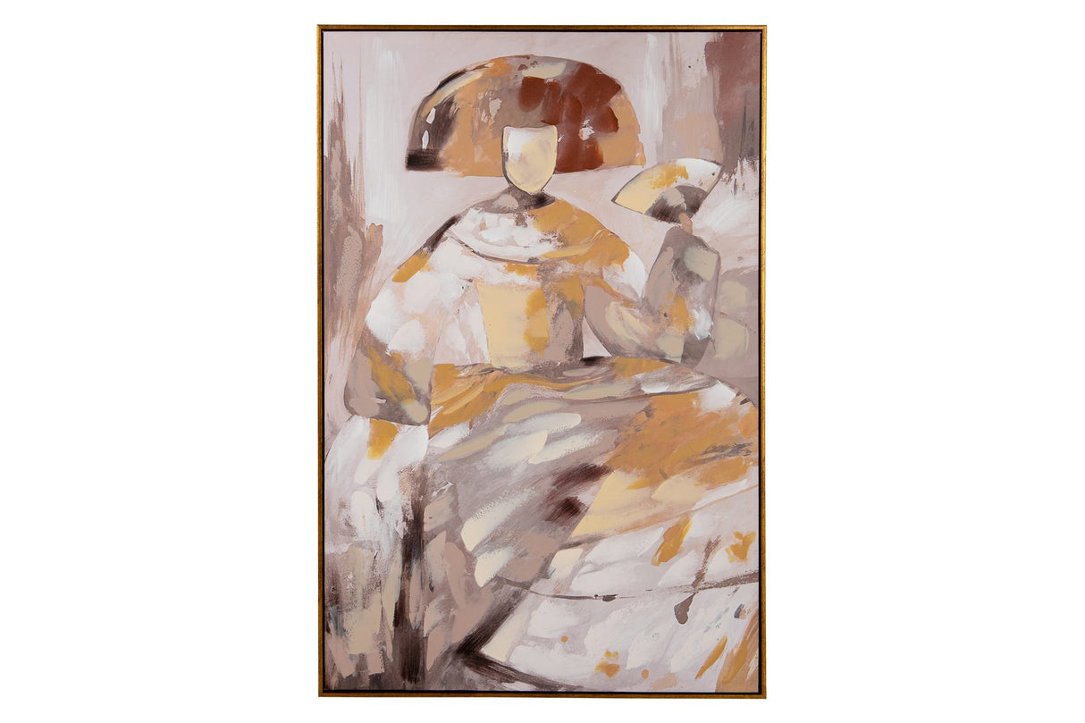 CUADRO MENINA 80% PINTADO A MANO 80x4x120 CM