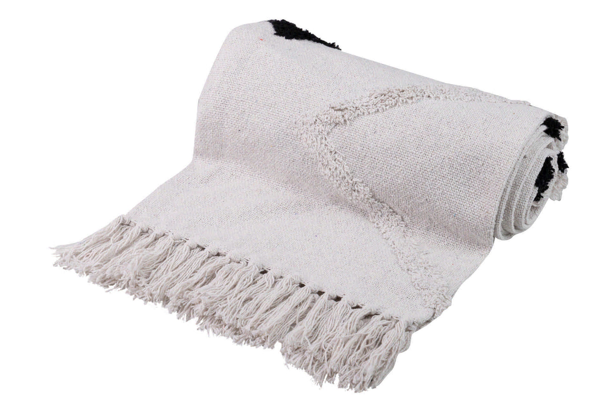 Manta Plaid Cotton Hand -gehoben 125x150 cm