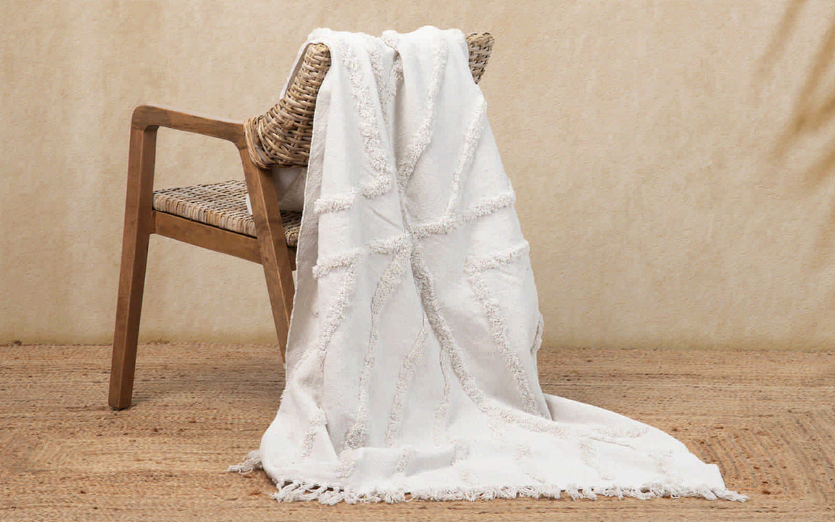 Hand -gehobene Baumwolldecke 125x150 cm