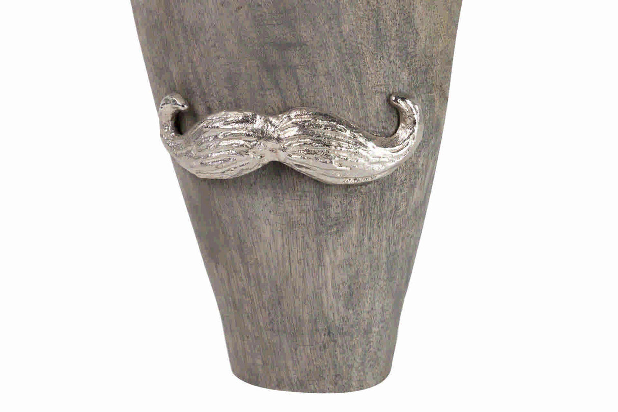 Figure de tête en aluminium mangue 15x8x28 cm