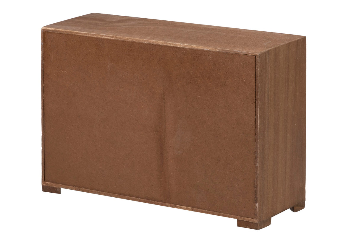 Gioielliere in legno intagliato naturale 27x11x17 cm