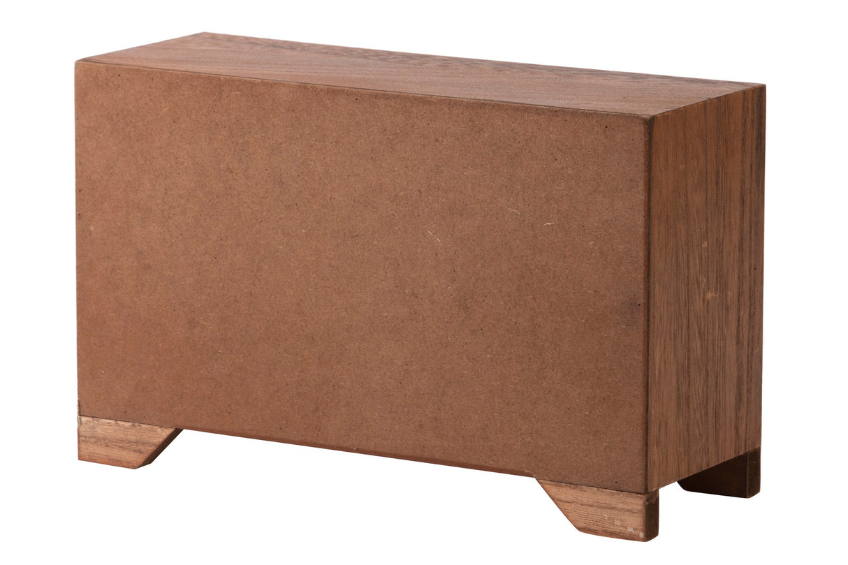 Gioielliere in legno intagliato naturale 27x11x17 cm