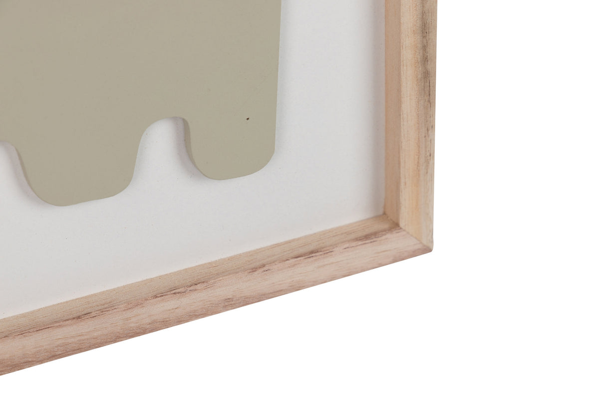 CUADRO MADERA FIBRA ETNICO VERDE 40x2x50 CM