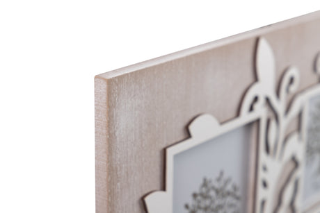 PORTAFOTOS ARBOL NATURAL BLANCO 36x2x41 CM