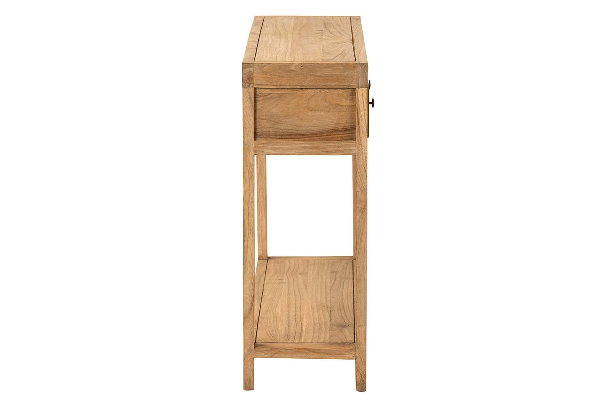 CONSOLA MADERA MINDI NATURAL 3 CAJONES 120x30x80CM