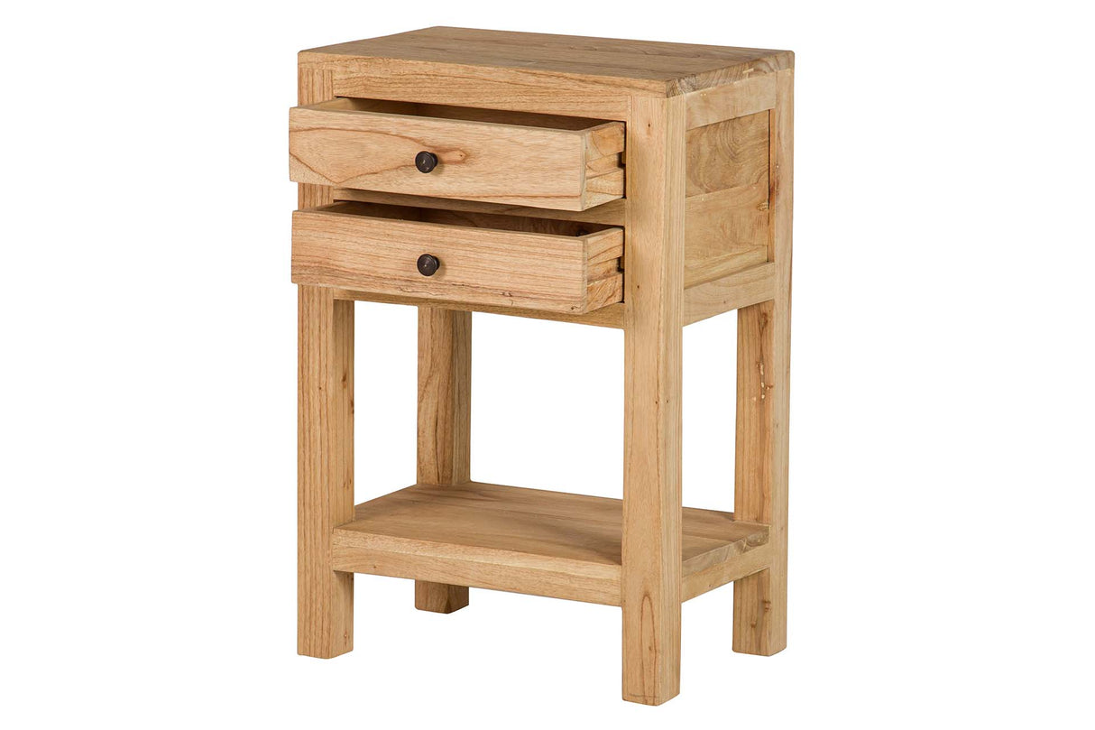 Natural Mindi Wood Minita 2 cassetti 45x30x66 cm