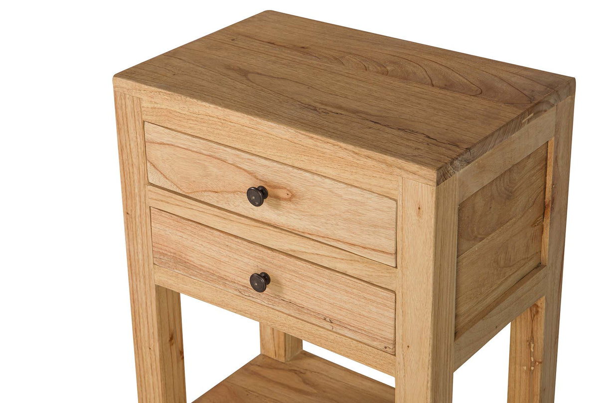 Natural Mindi Wood Minita 2 cassetti 45x30x66 cm