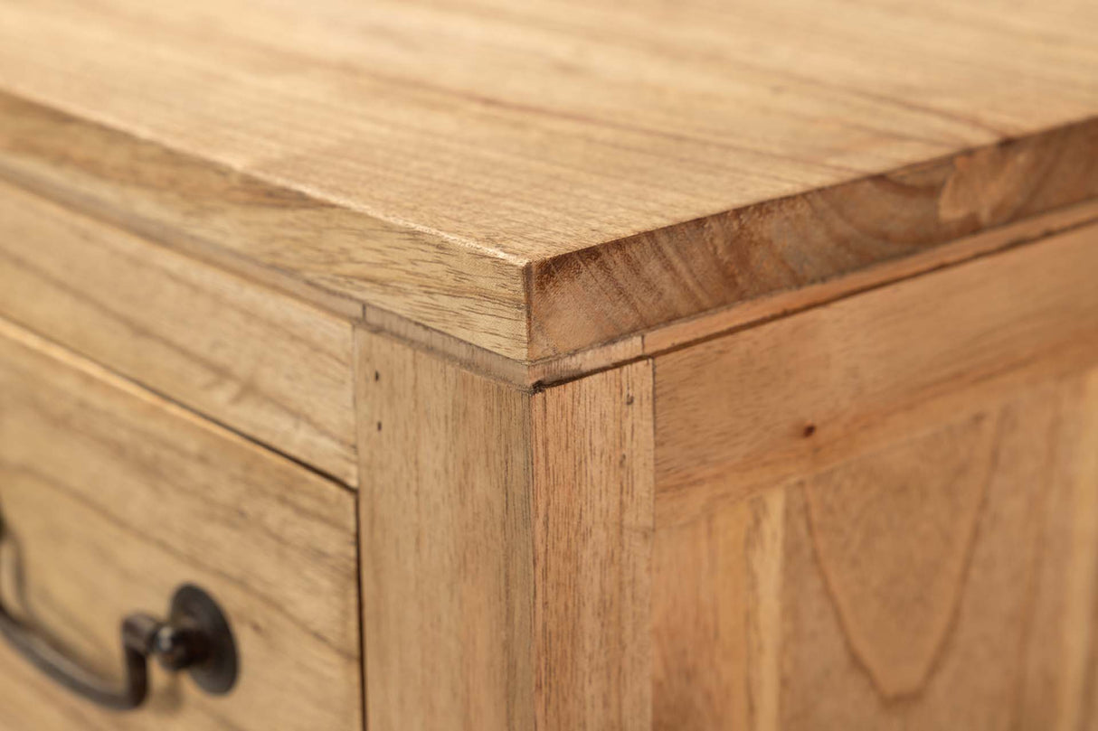 APARADOR MADERA NATURAL 9 CAJONES 120x30x80 CM