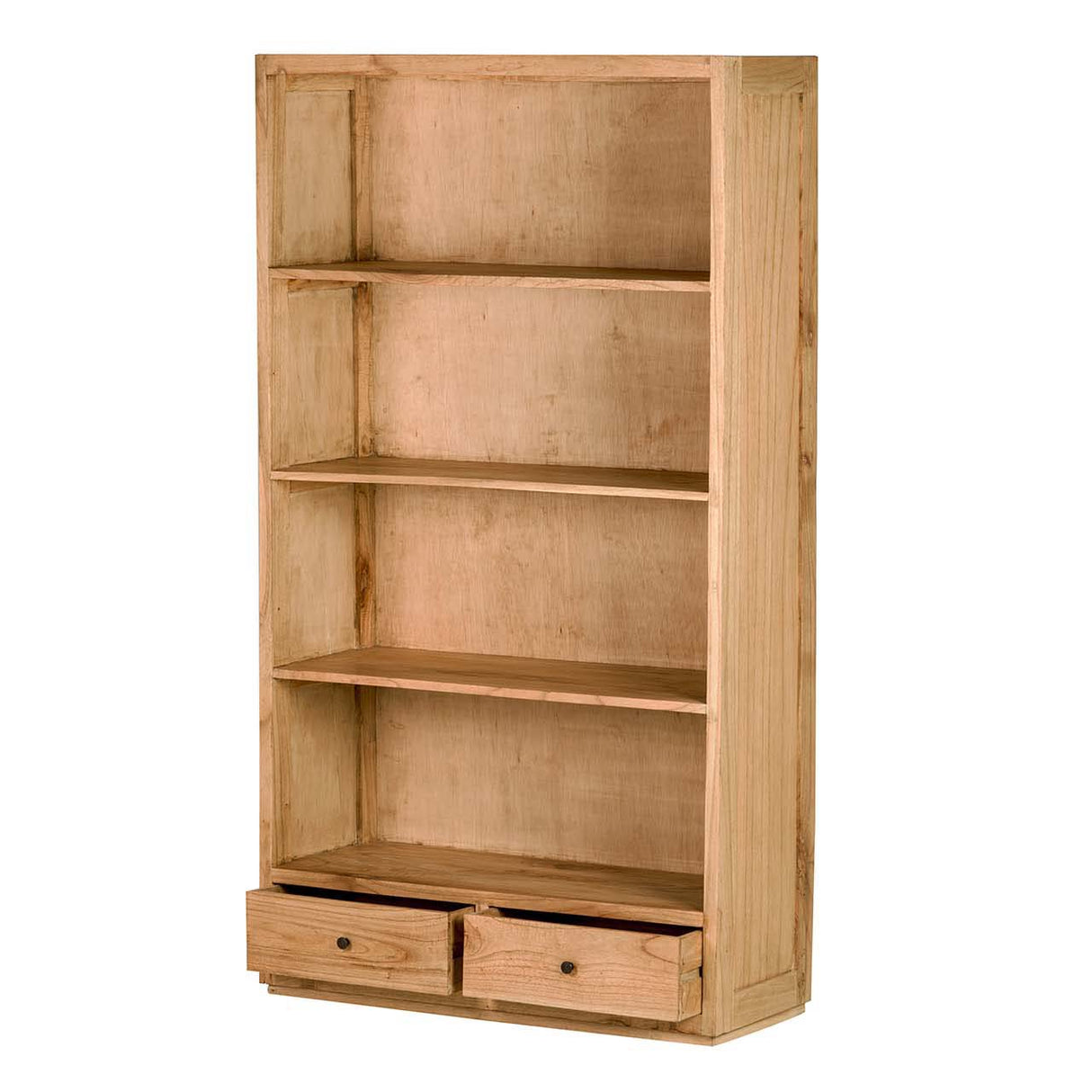 Livreador de madeira de Mindi Natural 100x40x185 cm