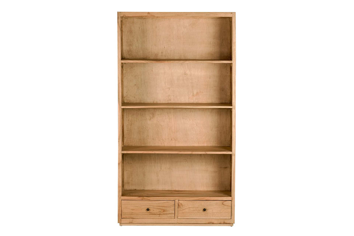 Livreador de madeira de Mindi Natural 100x40x185 cm