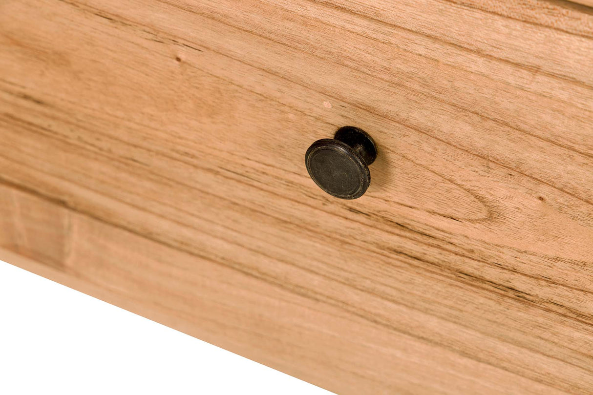 Livreador de madeira de Mindi Natural 100x40x185 cm