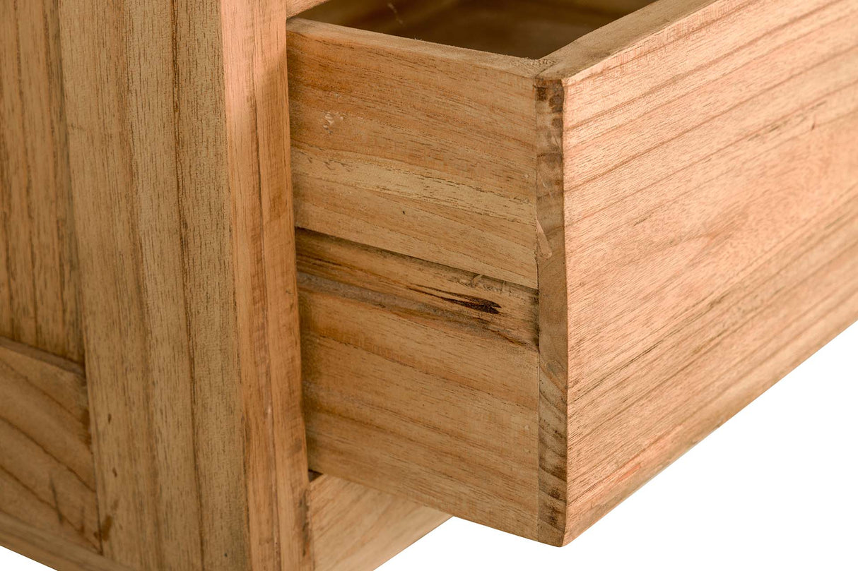 Livreador de madeira de Mindi Natural 100x40x185 cm