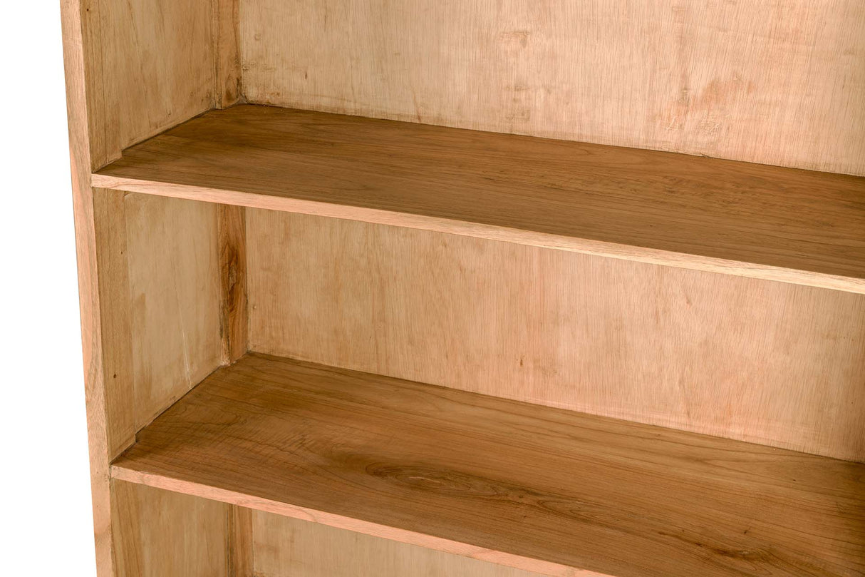 Livreador de madeira de Mindi Natural 100x40x185 cm