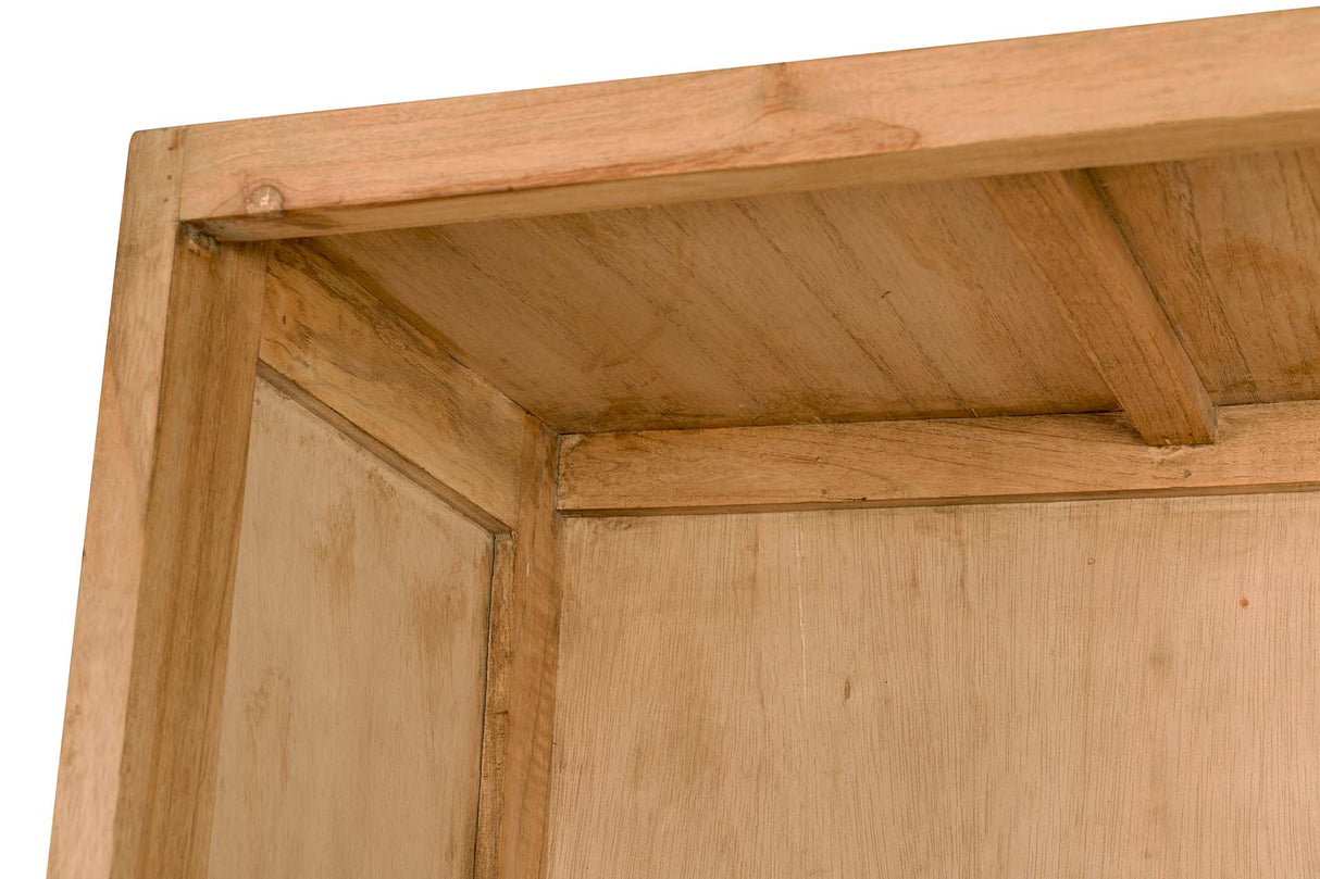 Livreador de madeira de Mindi Natural 100x40x185 cm