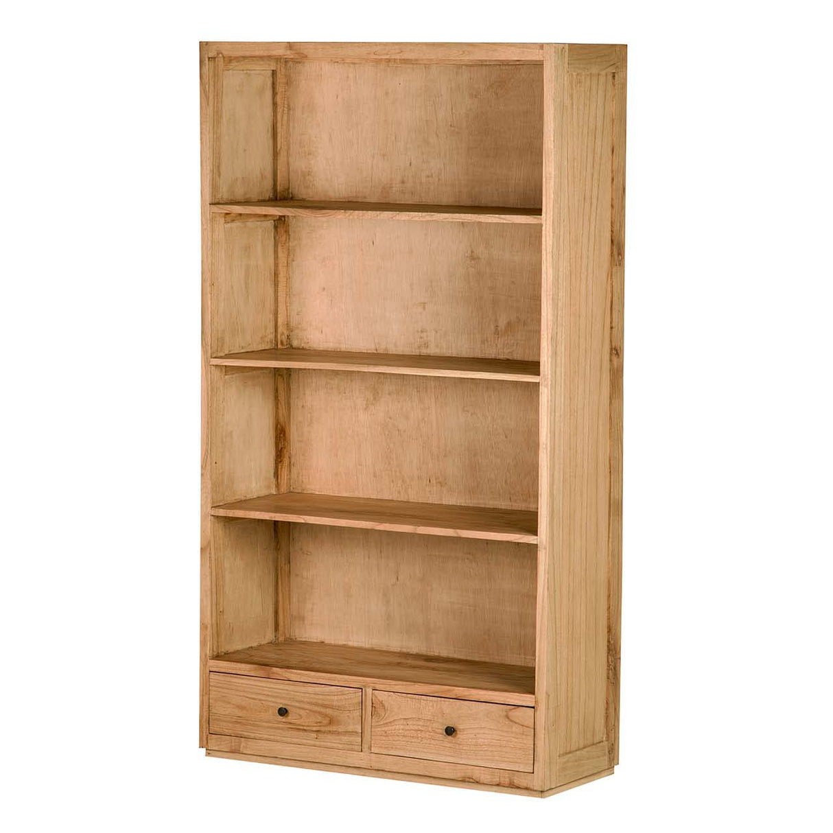 Livreador de madeira de Mindi Natural 100x40x185 cm