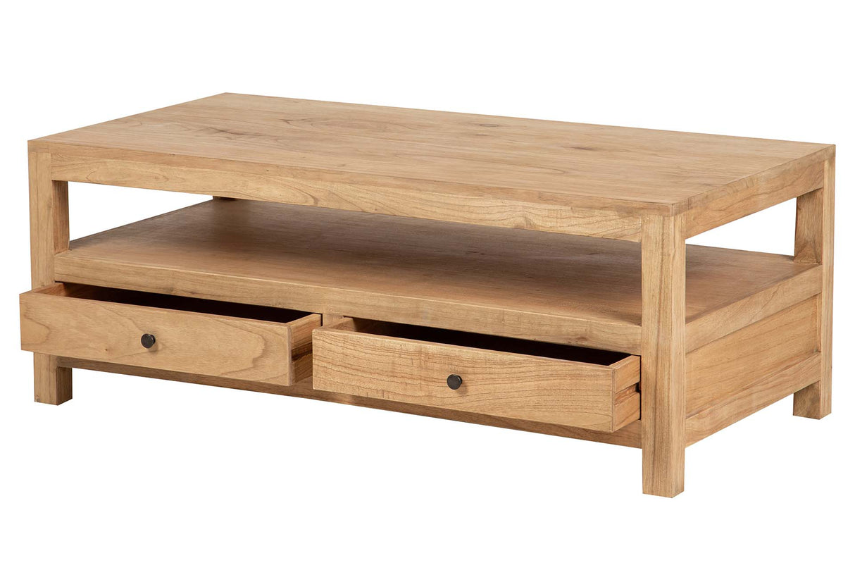 MESA DE CENTRO MADERA MINDI MARRON 120x60x45 CM