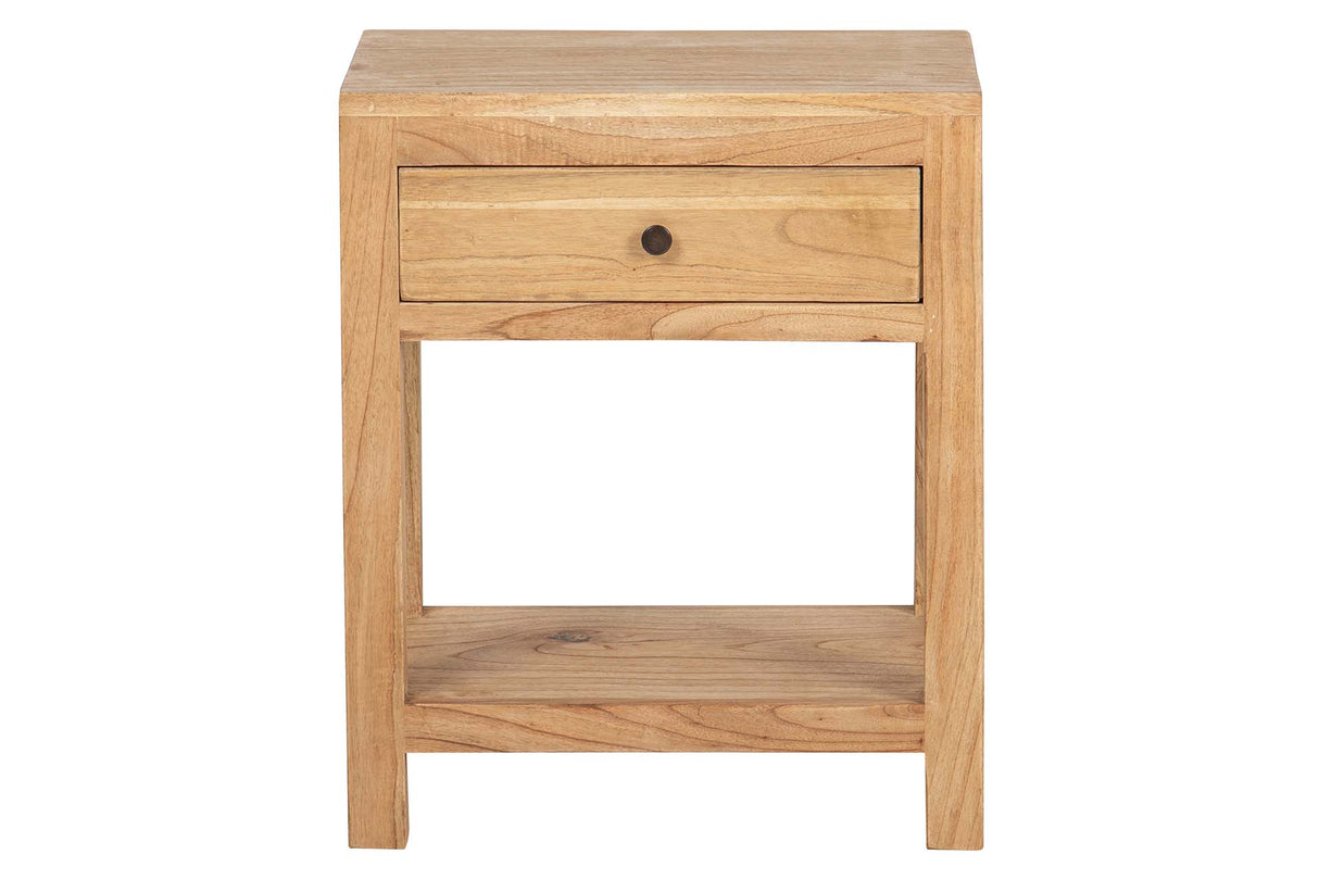MESITA DE NOCHE 1 CAJON MADERA MINDI 50x35x60 CM