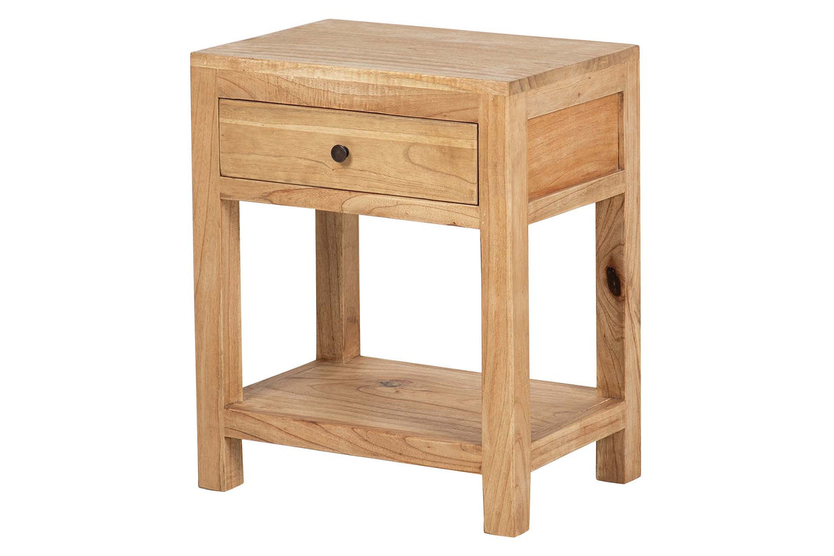 MESITA DE NOCHE 1 CAJON MADERA MINDI 50x35x60 CM