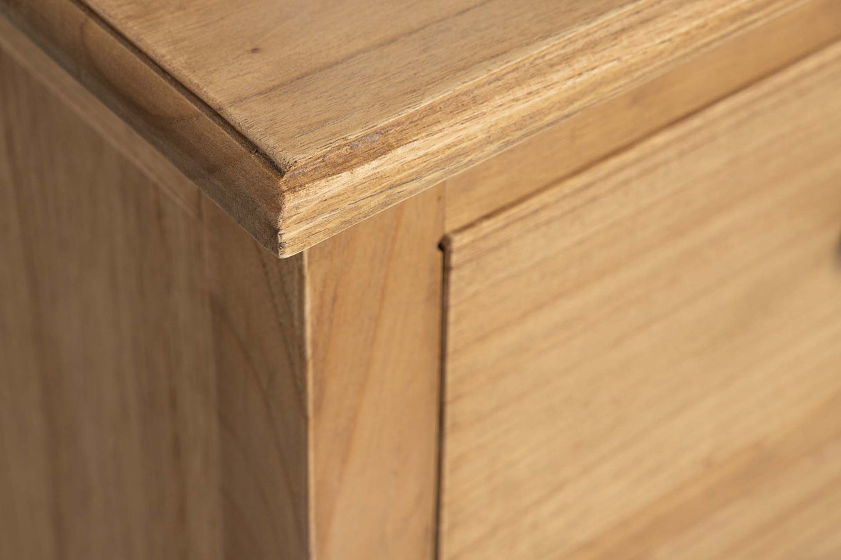 COMODA 3 CAJONES MADERA MINDI MARRON 90x40x85 CM