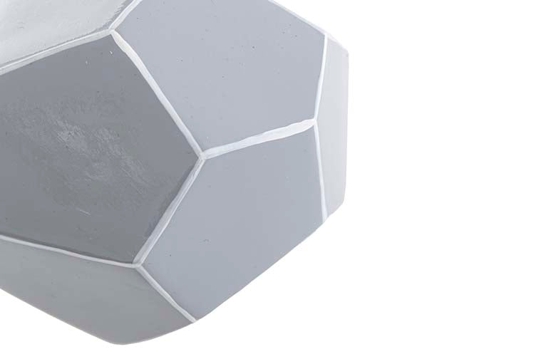 Grau/weiß lackierter Keramikball 15x15x15 cm