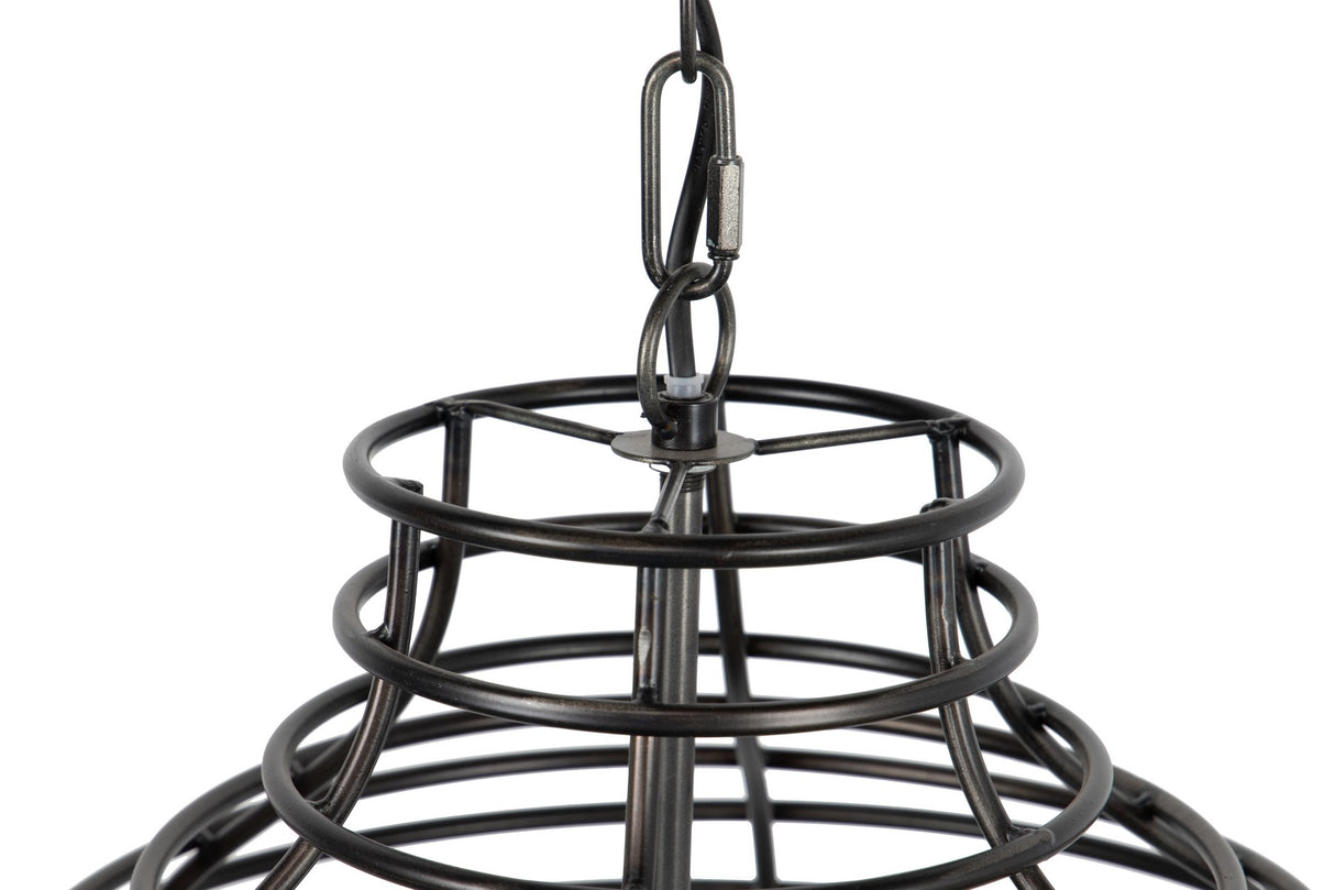 Lâmpada de telhado de metal preto 43x43x32 cm