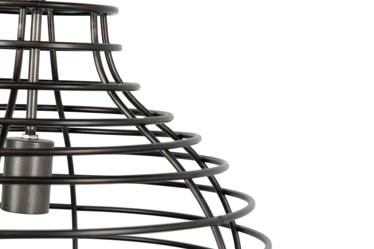 Lâmpada de telhado de metal preto 43x43x32 cm