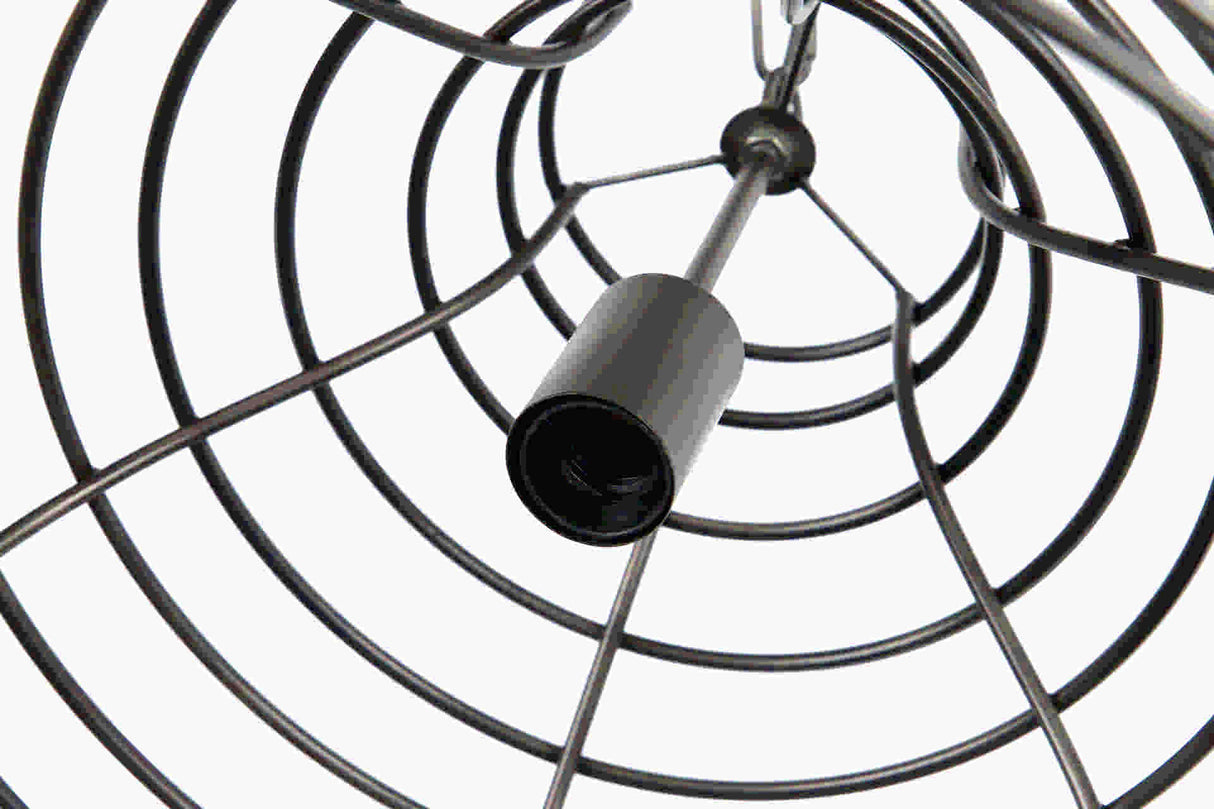 Lâmpada de telhado de metal preto 43x43x32 cm