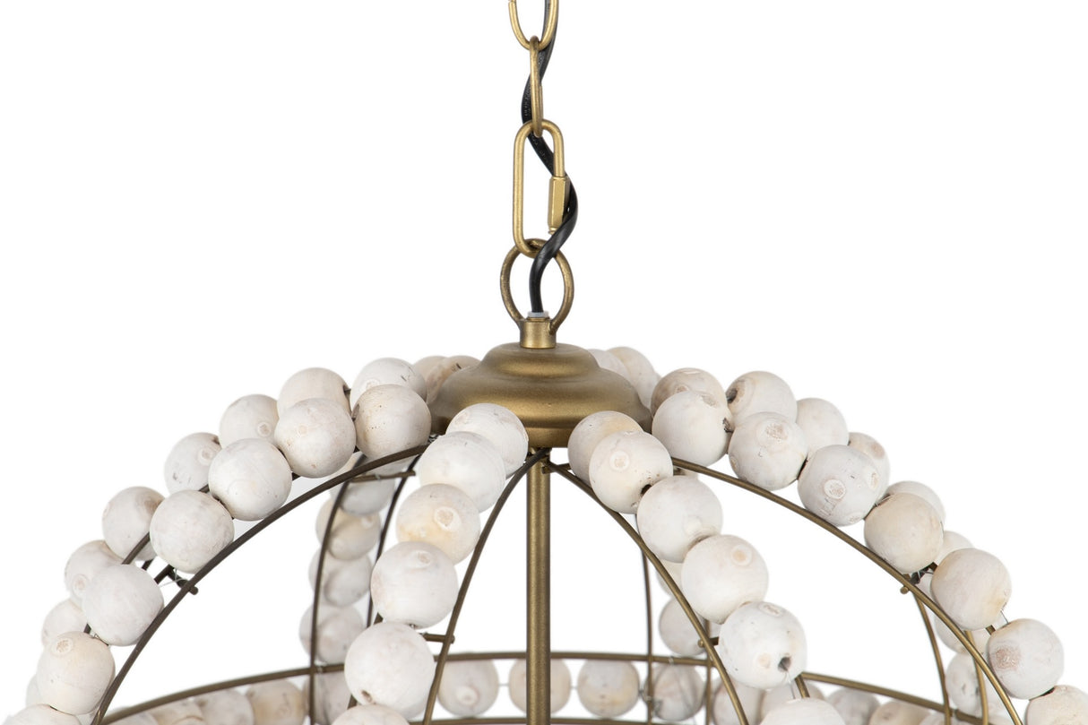 Lampe de plafond en métal en bois 46x46x50 cm