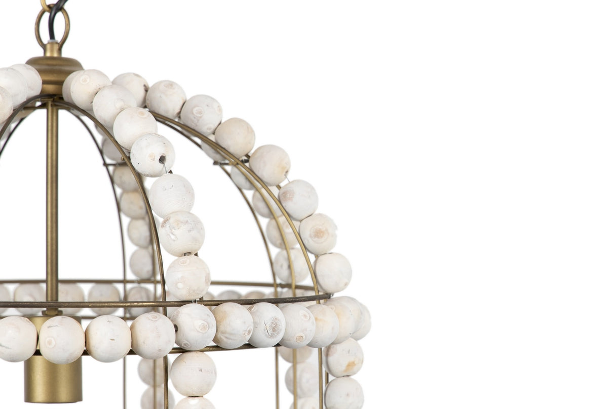 Lampe de plafond en métal en bois 46x46x50 cm