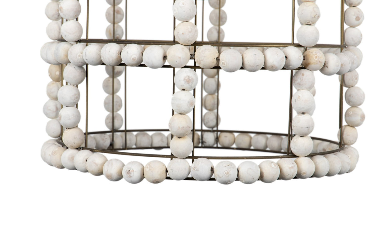 Lampe de plafond en métal en bois 46x46x50 cm