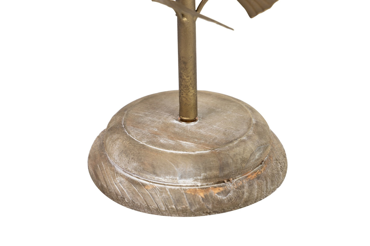 Suportes de madeira e metal 14x14x35 cm