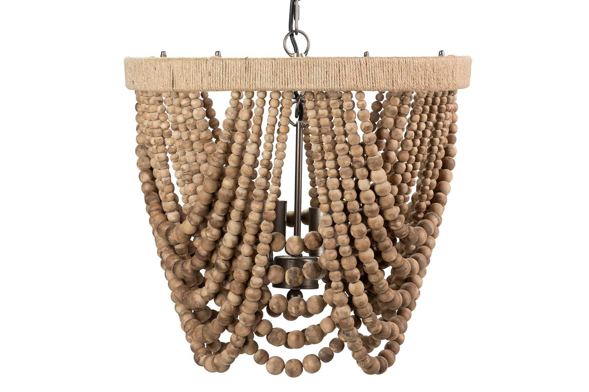 Yute 45x45x40 cm lampe à chaîne en bois