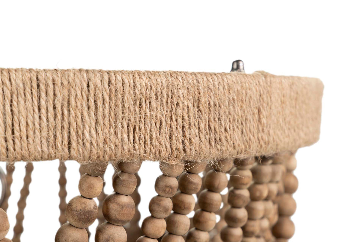 Yute 45x45x40 cm lampe à chaîne en bois