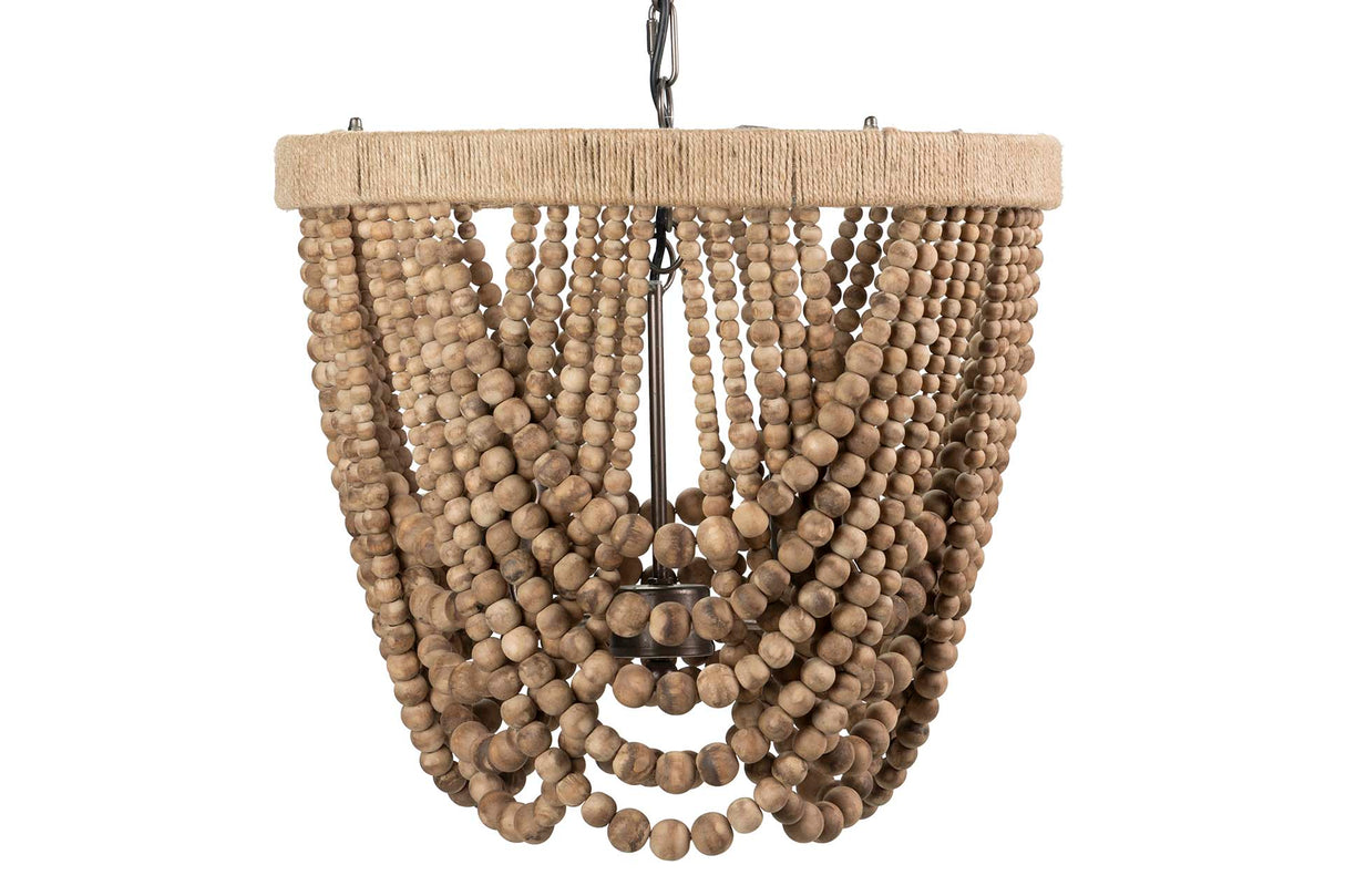 Yute 45x45x40 cm lampe à chaîne en bois