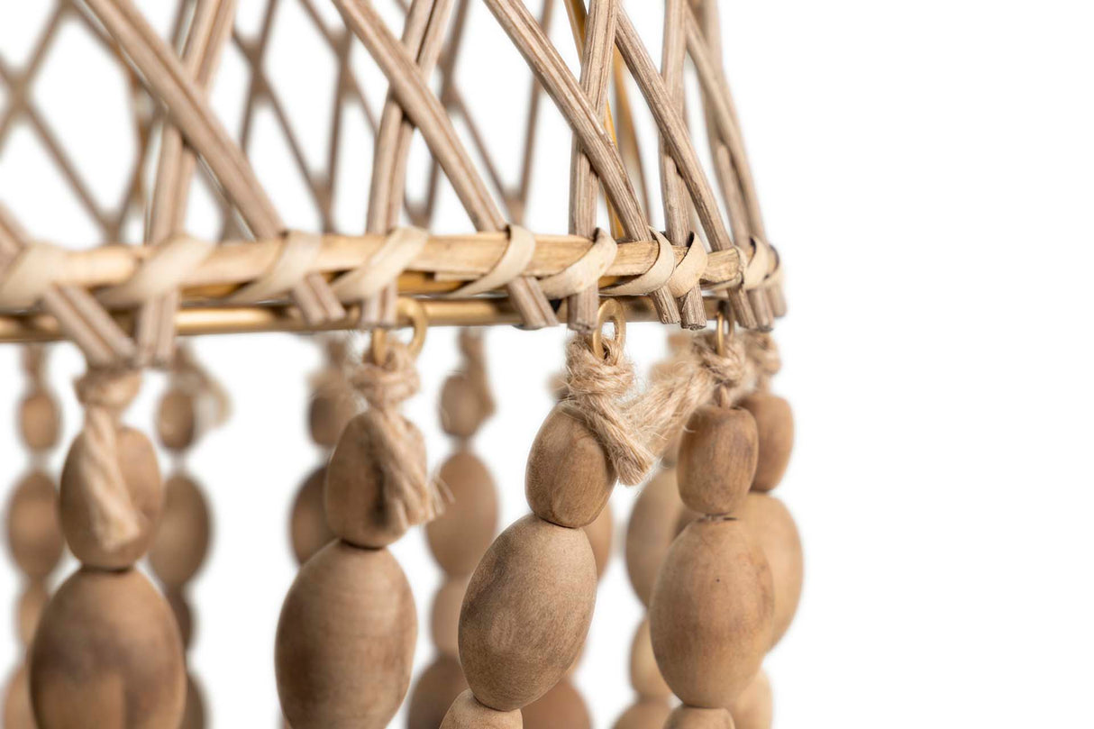 Boules de plafond bois en métal 47x47x83cm