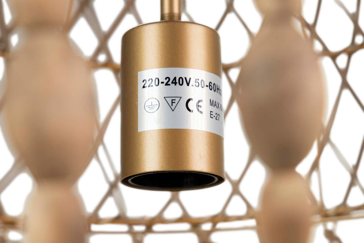 Boules de plafond bois en métal 47x47x83cm