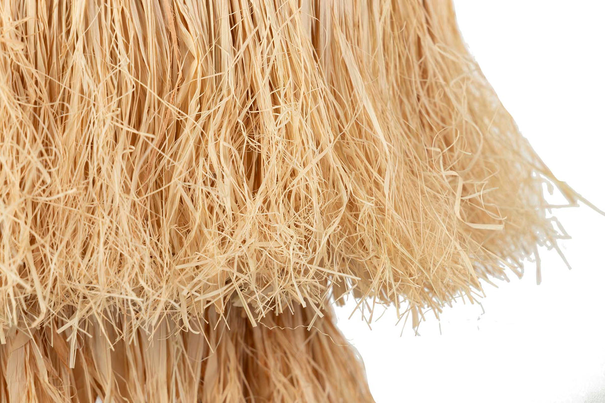 Lampada a catena a sfera in legno Rafia 41x41x75cm