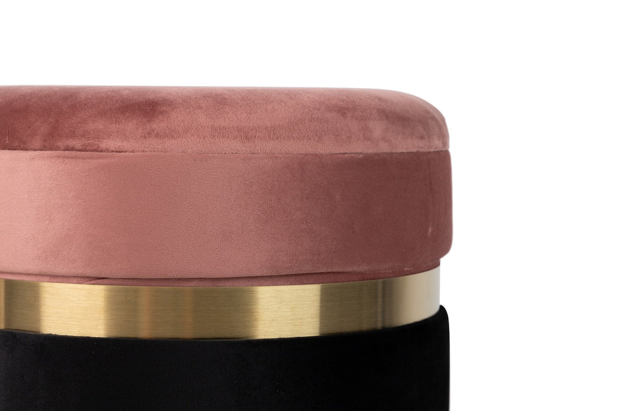 Réglez 2 bouffées en velours 36x36x44 31x31x38 cm