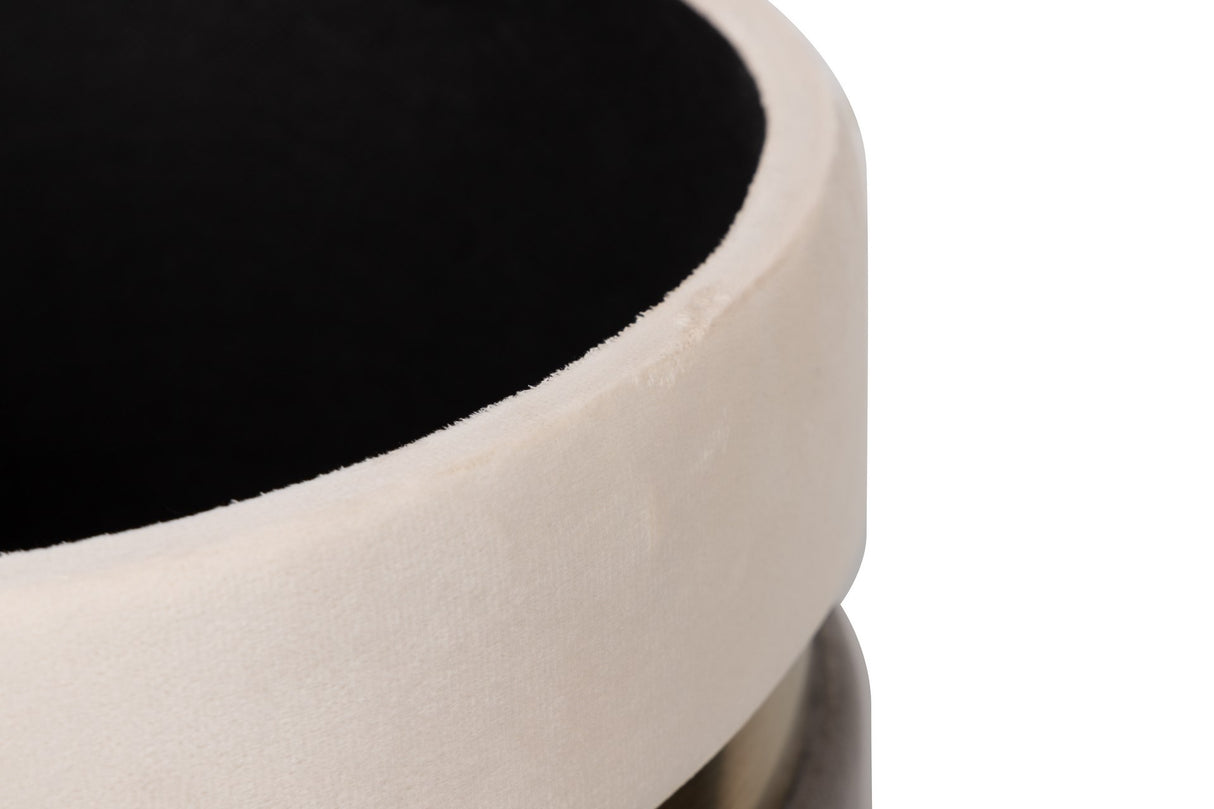 Réglez 2 bouffées en velours 36x36x44 31x31x38 cm