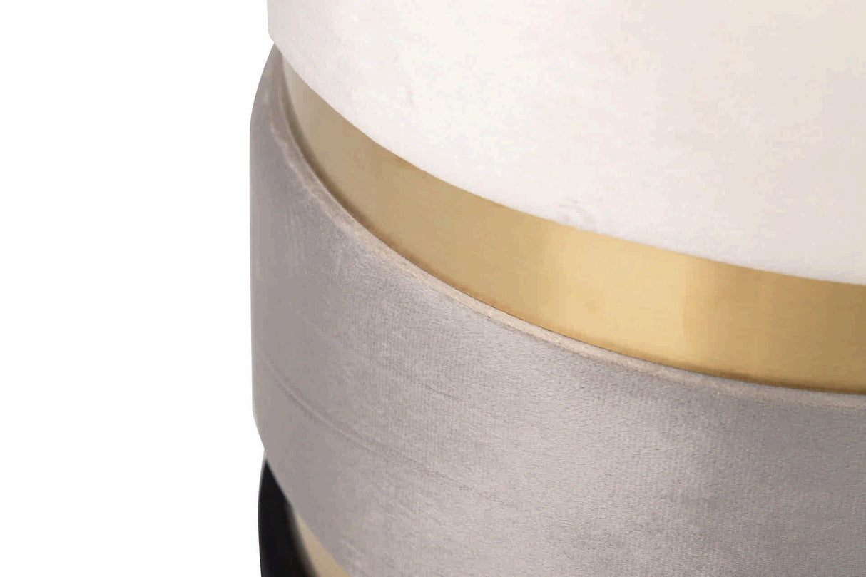 Réglez 2 bouffées en velours 36x36x44 31x31x38 cm