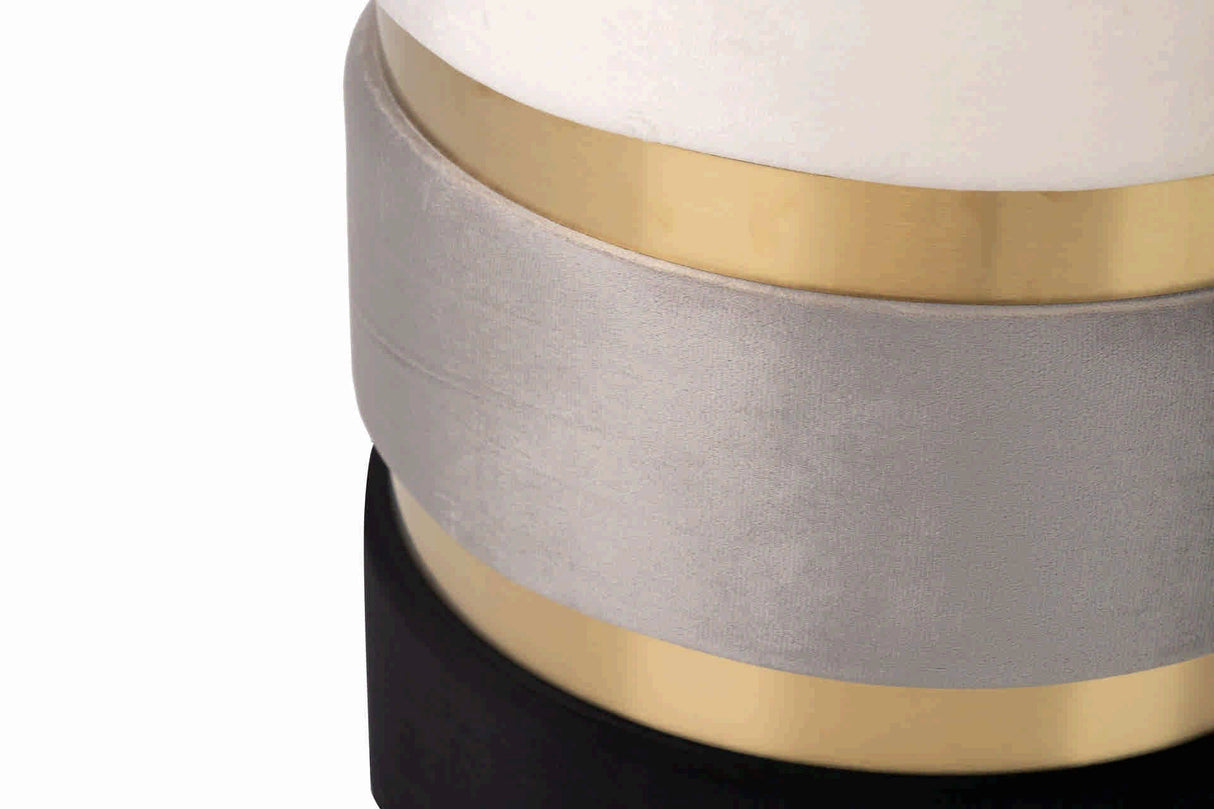 Réglez 2 bouffées en velours 36x36x44 31x31x38 cm