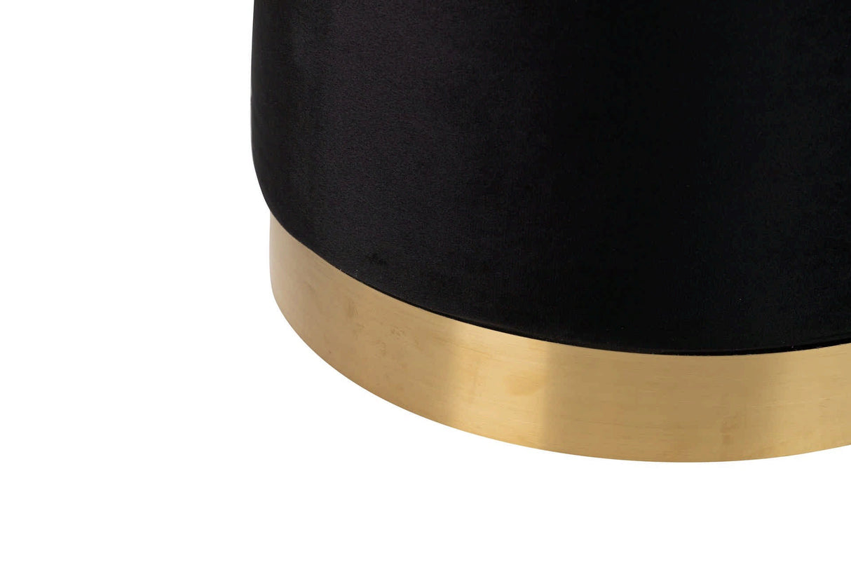 Réglez 2 bouffées en velours 36x36x44 31x31x38 cm