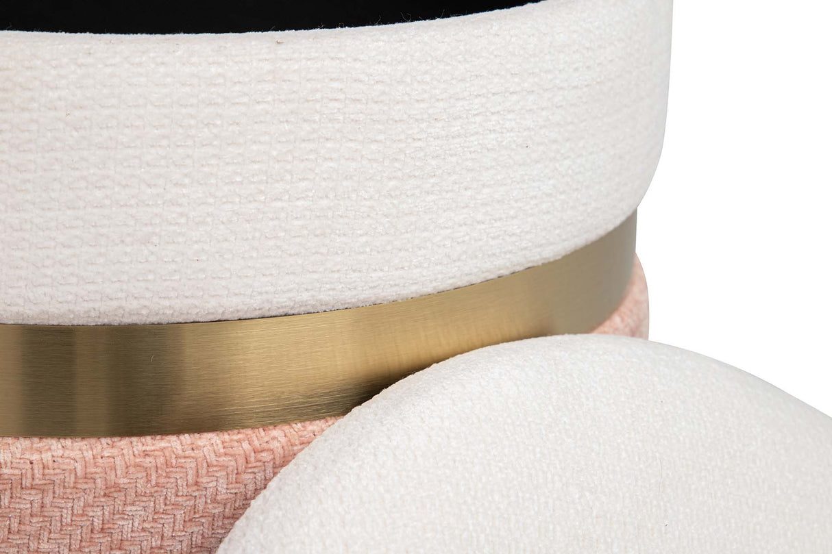 SET 2 PUFFS VELVET 36x36x44 31x31x38 CM