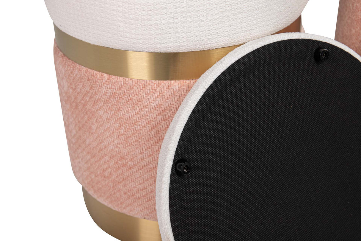 SET 2 PUFFS VELVET 36x36x44 31x31x38 CM