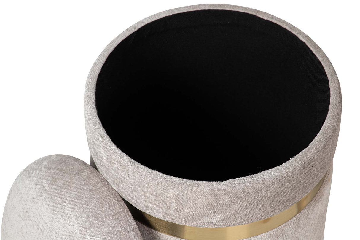 SET 2 PUFFS VELVET 36x36x44 31x31x38 CM