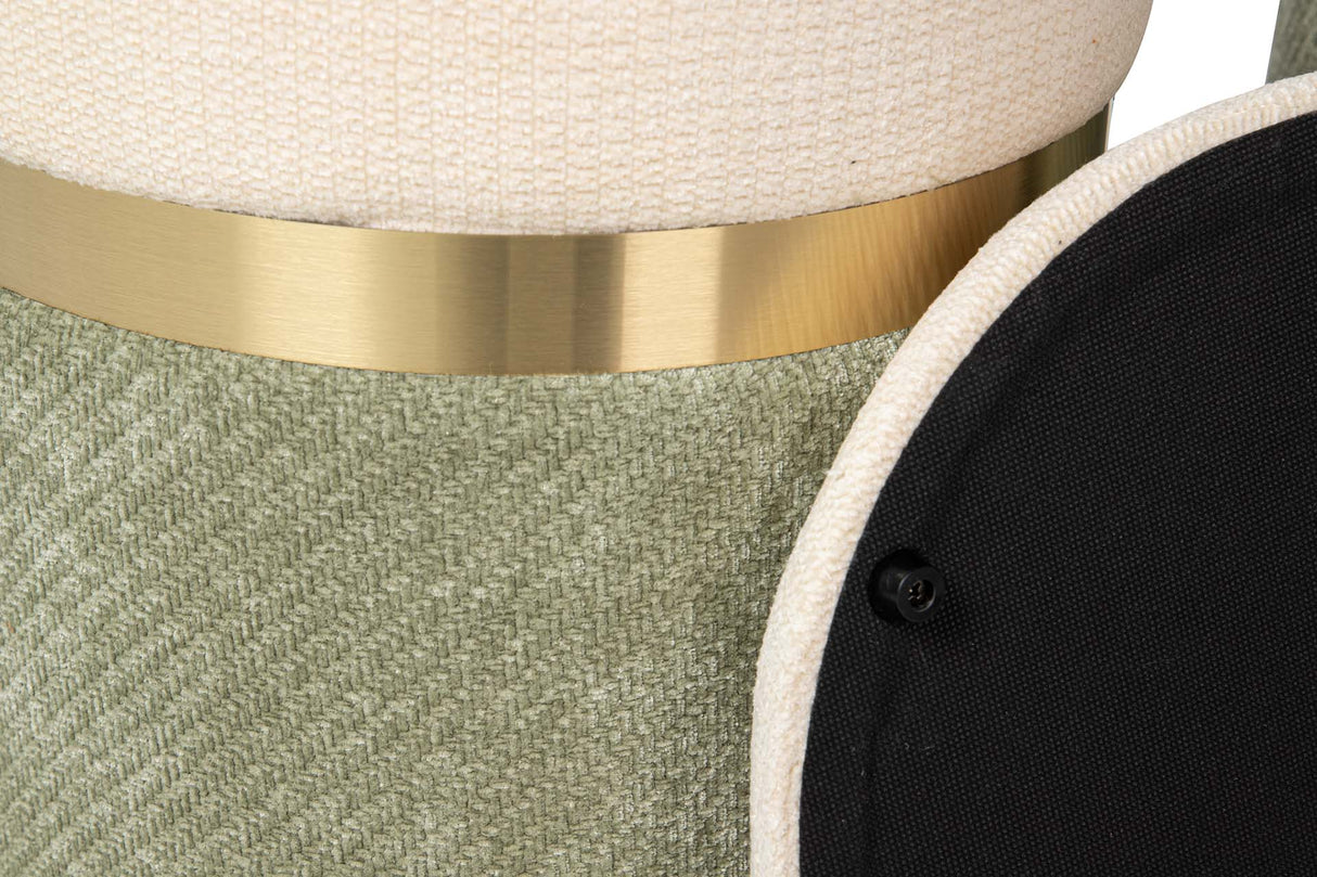 SET 2 PUFFS VELVET 36x36x44 31x31x38 CM