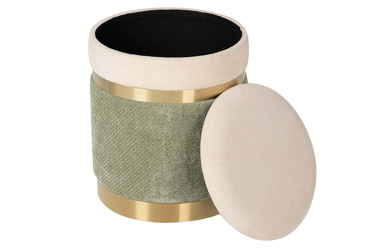 SET 2 PUFFS VELVET 36x36x44 31x31x38 CM