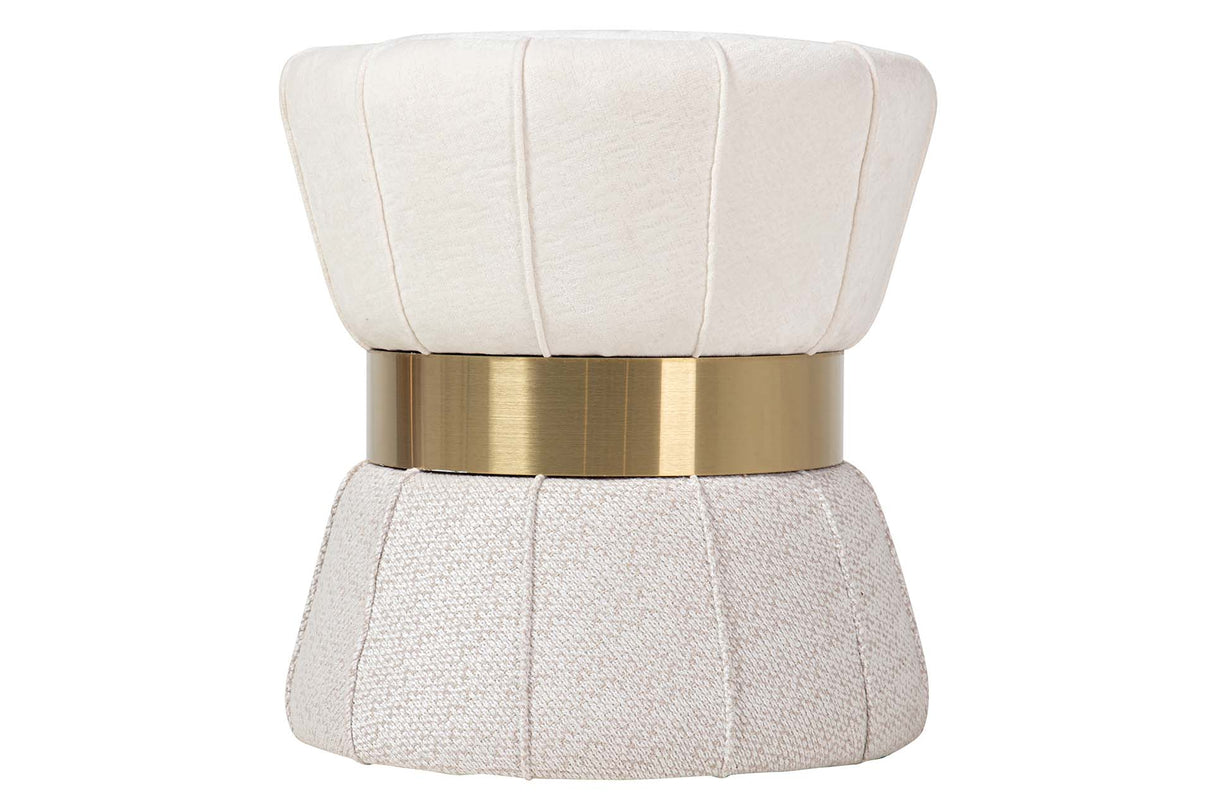 PUFF VELVET BLANCO GRIS 40x40x44 CM