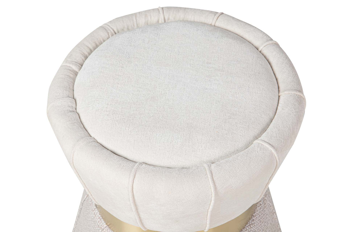 PUFF VELVET BLANCO GRIS 40x40x44 CM