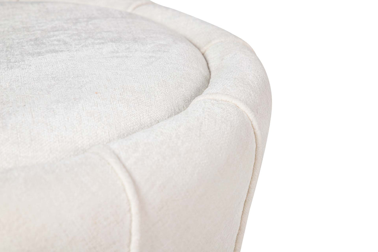 PUFF VELVET BLANCO GRIS 40x40x44 CM